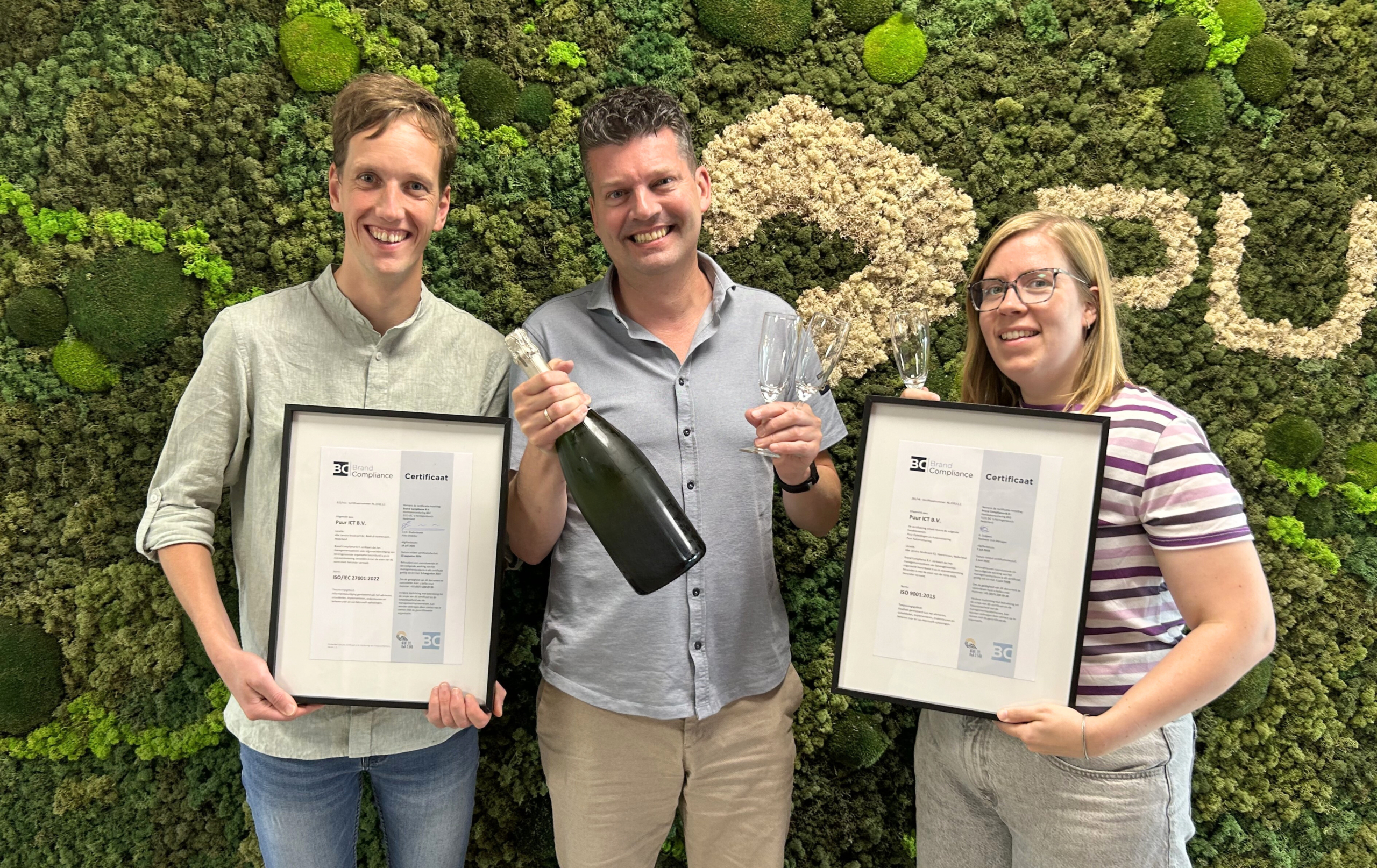 Jorrit, Istvan, José met ISO 9001 en 27001 certificatie