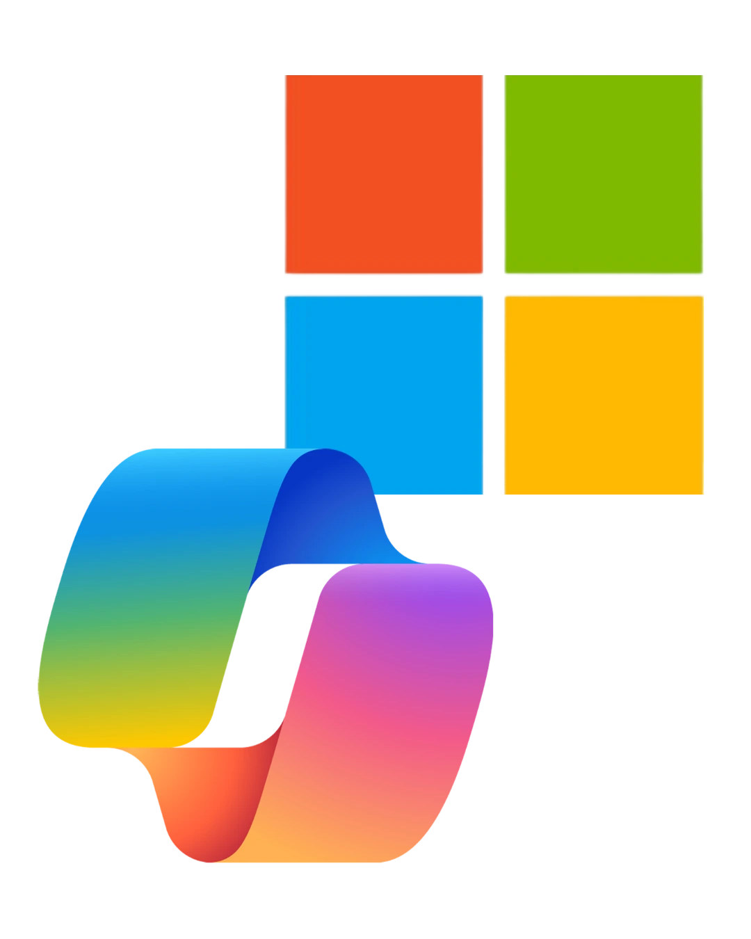 Microsoft & Copilot Microsoft logo en Copilot logo