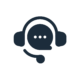 Puur Dataplatform Icoon va een headset met een spraakwolkje erin.