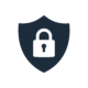 Puur Dataplatform Icoon van een beveiligingsschild met een slot erin.